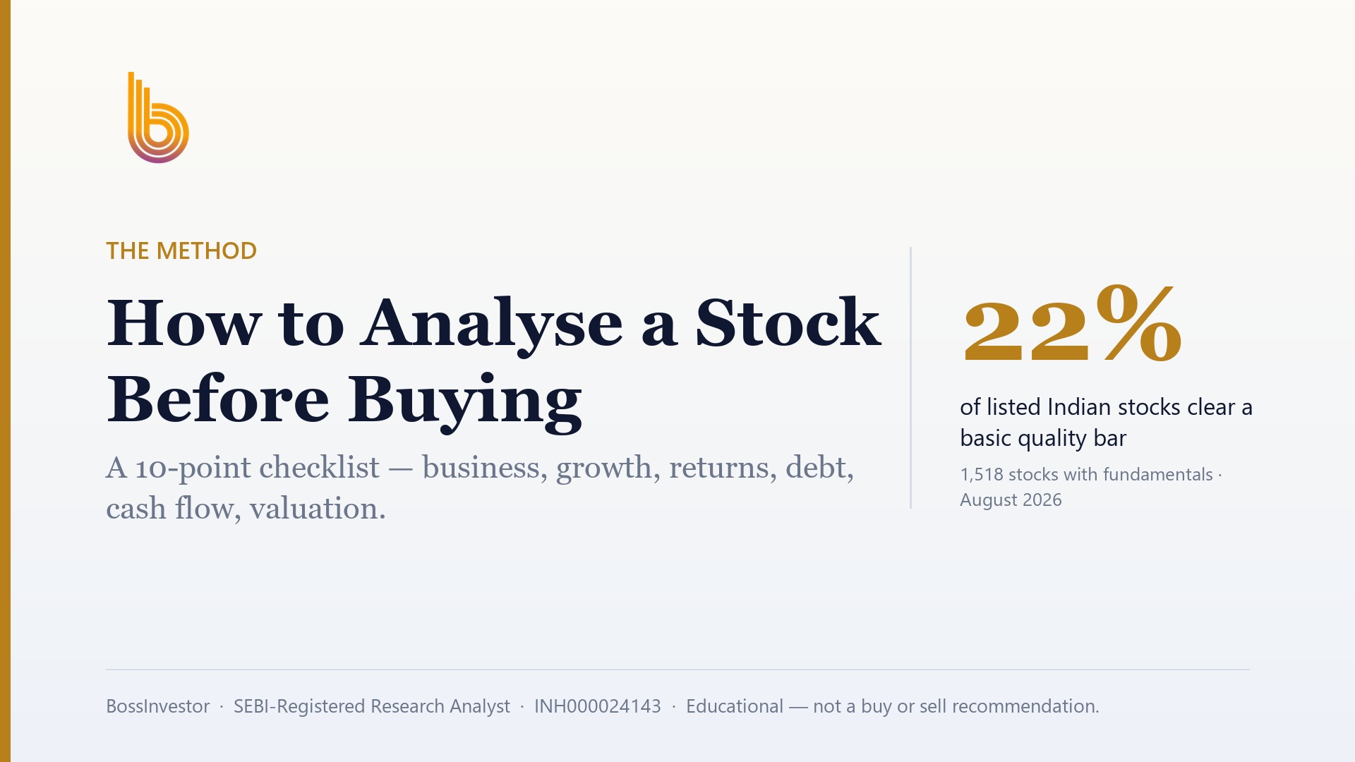 How to Analyse a Stock Before Buying: A 10-Point Checklist
