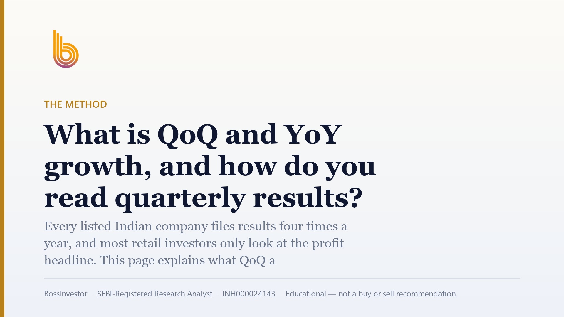 What is QoQ and YoY growth, and how do you read quarterly results?