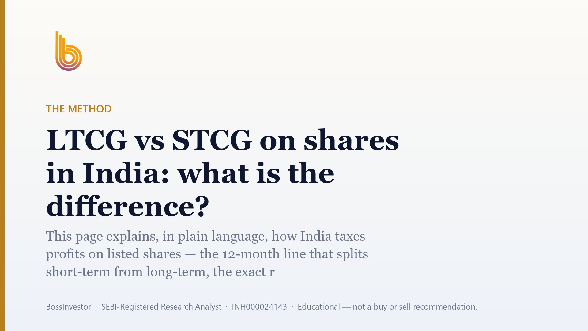 LTCG vs STCG on shares in India: what's the real difference?