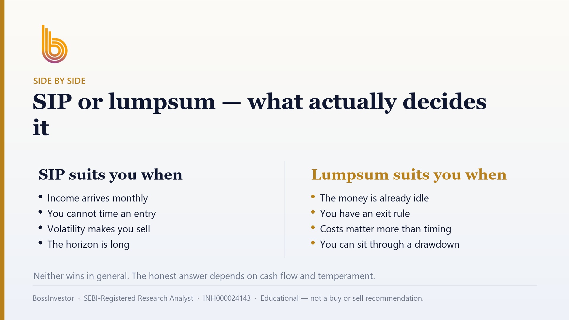 SIP vs lumpsum: which is better?